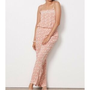 FAHERTY  Renata jumpsuit coral nusa floral coral nusa floral small